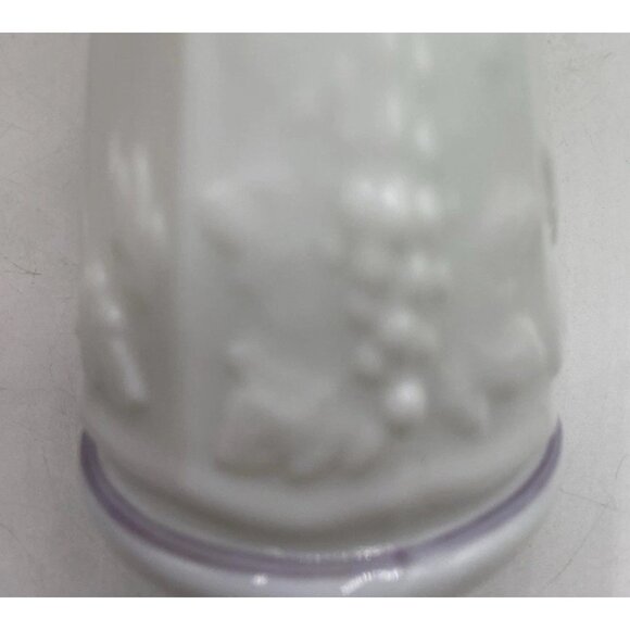 Vintage Westmoreland MCM Milk Glass Swung Bud Vase 10.25" Hand Painted Ribbed - Picture 14 of 16